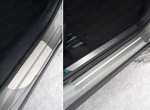 Обвес для LEXUS NX 300h 2014-2017 (кроме F-Sport) Накладки на пороги (лист шлифованный) 1мм