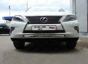 Обвес для LEXUS RX 350 2012-2015 (кроме F-Sport) Защита передняя (овальная) 75х42 мм