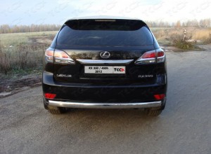 Обвес для LEXUS RX 350 2012-2015 (кроме F-Sport) Защита задняя (овальная) 75х42 мм