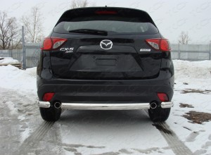 Обвес для MAZDA CX-5 2012-2015 Защита задняя (центральная короткая) 75х42 мм