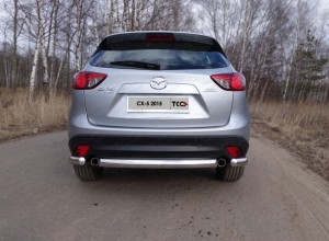 Обвес для MAZDA CX-5 2015-2016 Защита задняя (овальная короткая) 75х42 мм