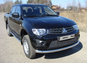 Обвес для MITSUBISHI L200 (Long) 2014-2015 Защита передняя нижняя 76,1 мм