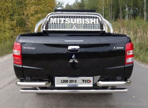 Обвес для MITSUBISHI L200 2015-2018 Защита кузова и заднего стекла 75х42 мм со светодиодной фарой (только для кузова)