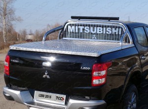 Обвес для MITSUBISHI L200 2019- Защита кузова и заднего стекла 75х42 мм со светодиодной фарой (для крышки)