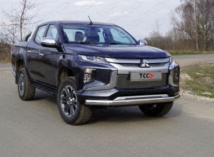 Обвес для MITSUBISHI L200 2019- Защита передняя нижняя (овальная) 75х42 мм