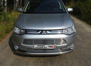 Обвес для MITSUBISHI Outlander 2012-2014 Решетка радиатора верхняя 12 мм