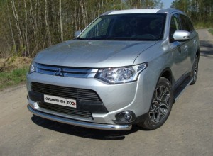 Обвес для MITSUBISHI Outlander 2014-2015 Решётка радиатора верхняя 12 мм