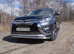 Обвес для MITSUBISHI Outlander 2015-2018 Защита передняя нижняя (длинная) 60,3 мм