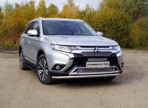 Обвес для MITSUBISHI Outlander 2018- Защита передняя нижняя (длинная) 60,3 мм