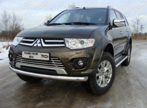 Обвес для MITSUBISHI Pajero Sport 2013-2015 Защита передняя нижняя 76,1 мм