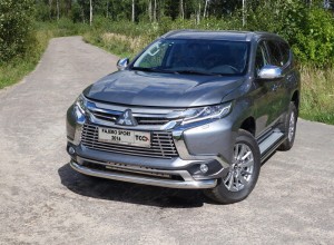 Обвес для MITSUBISHI Pajero Sport 2016-2020 Защита передняя нижняя 76,1 мм