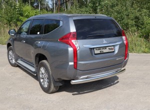 Обвес для MITSUBISHI Pajero Sport 2016-2020 Защита задняя (овальная) 75х42 мм