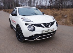 Обвес для NISSAN Juke 2014- (2WD) Защита передняя (кенгурин с вставкой) 42,4 мм