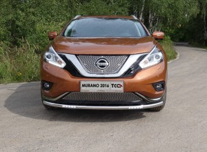 Обвес для NISSAN Murano 2016- Защита передняя нижняя (с ДХО) 60,3 мм