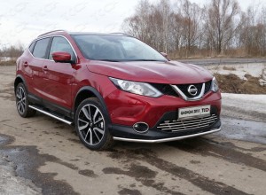 Обвес для NISSAN Qashqai 2015-2019 SPB Защита передняя нижняя 42,4 мм