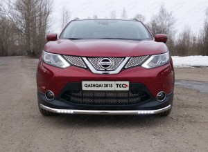 Обвес для NISSAN Qashqai 2015-2019 SPB Защита передняя нижняя (с ДХО) 60,3 мм