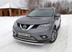 Обвес для NISSAN X-Trail (T32) 2015-2018 Защита передняя нижняя (короткая) 60,3 мм