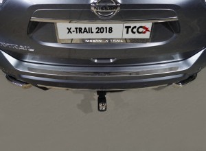 Обвес для NISSAN X-Trail (T32) 2018- Накладка на задний бампер (лист зеркальный)