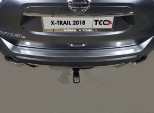 Обвес для NISSAN X-Trail (T32) 2018- Накладка на задний бампер (лист шлифованный)