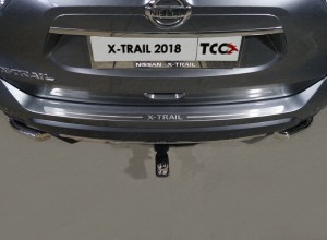 Обвес для NISSAN X-Trail (T32) 2018- Накладка на задний бампер (лист шлифованный надпись X-Trail)