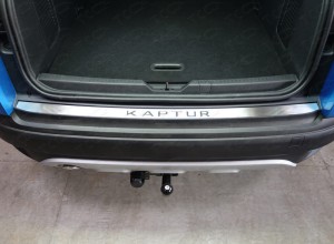 Обвес для RENAULT Kaptur 2016- Накладка на задний бампер (лист шлифованный надпись Kaptur)