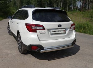 Обвес для SUBARU Outback 2015-2021 Защита задняя (овальная) 75х42 мм