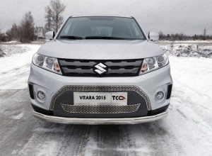 Обвес для SUZUKI Vitara 2015-2019 Защита передняя нижняя (овальная) 75х42 мм