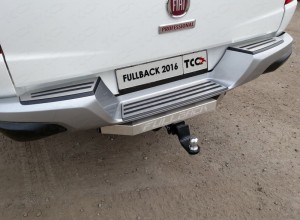 Обвес для FIAT Fullback 2016- Фаркоп (оцинкованный, надпись Fullback, шар E нерж.) для автомобиля с бампером