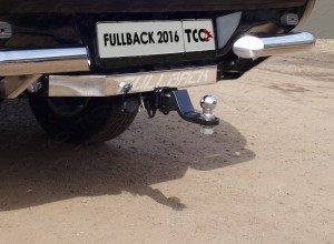 Обвес для FIAT Fullback 2016- Фаркоп (оцинкованный, надпись Fullback, шар E) для автомобиля без бампера