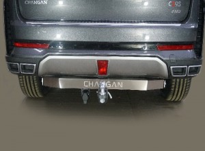 Обвес для CHANGAN CS95 new 2.0L 4WD 2024 Фаркоп (оцинкованный, шар E, надпись Changan)