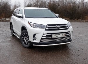 Обвес для TOYOTA Highlander 2017-2020 Защита передняя нижняя 60,3 мм