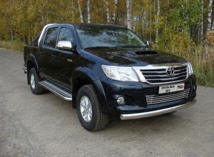 Обвес для TOYOTA Hilux 2011-2015 Защита передняя (овальная) 75х42 мм