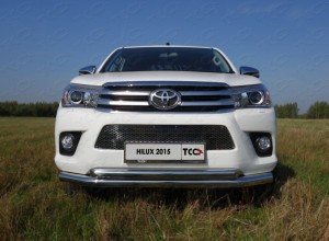 Обвес для TOYOTA Hilux 2015- Защита передняя нижняя (двойная) 76,1/60,3 мм