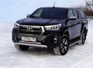 Обвес для TOYOTA Hilux Exclusive 2018- Защита передняя нижняя 76,1 мм