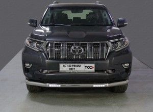 Обвес для TOYOTA Land Cruiser 150 Prado 2017- Защита передняя нижняя (с ДХО) 76,1 мм