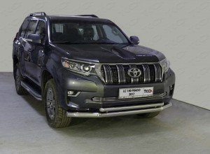 Обвес для TOYOTA Land Cruiser 150 Prado 2017- Защита передняя нижняя (двойная) 76,1/50,8 мм