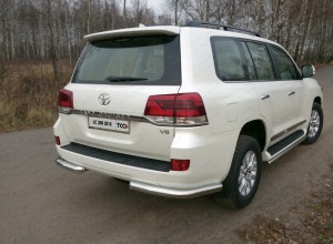 Обвес для TOYOTA Land Cruiser 200 2015- (кроме EXECUTIVE) Защита задняя (уголки) 76,1 мм