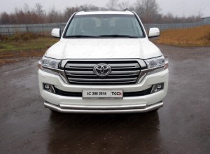 Обвес для TOYOTA Land Cruiser 200 2015- (кроме EXECUTIVE) Защита передняя нижняя (двойная) 76,1/50,8 мм