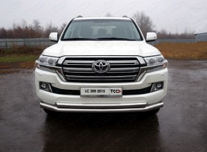 Обвес для TOYOTA Land Cruiser 200 2015- (кроме EXECUTIVE) Защита передняя нижняя (двойная) 76,1/60,3 мм