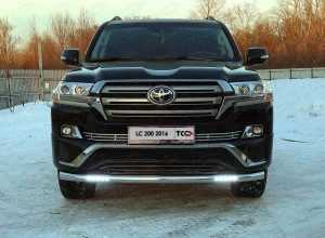 Обвес для TOYOTA Land Cruiser 200 EXECUTIVE 2016-2018 Защита передняя нижняя (с ДХО) 76,1 мм