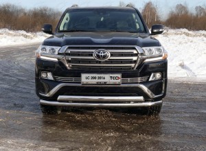 Обвес для TOYOTA Land Cruiser 200 EXECUTIVE 2016-2018 Защита передняя нижняя (двойная) 76,1/75 мм