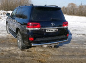 Обвес для TOYOTA Land Cruiser 200 EXECUTIVE 2016-2018 Защита задняя (овальная) 75х42 мм