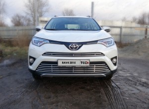 Обвес для TOYOTA RAV4 2015-2019 Решетка радиатора нижняя 16 мм (без круиз контроля)