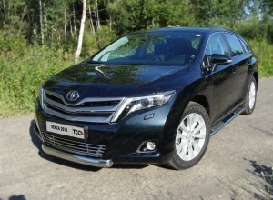 Обвес для TOYOTA Venza 2013-2016 Защита передняя (овальная) 75х42 мм