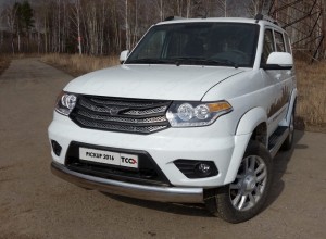 Обвес для UAZ Pickup 2015- Защита передняя нижняя (овальная) 120х60 мм