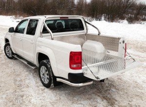 Обвес для VOLKSWAGEN Amarok 2016- Защитный алюминиевый вкладыш в кузов автомобиля (дно, борт)