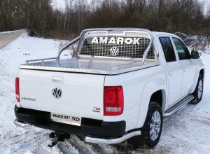 Обвес для VOLKSWAGEN Amarok 2016- Защита кузова и заднего стекла 75х42 мм (на крышку)