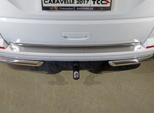 Обвес для VOLKSWAGEN Caravelle 2017- Накладка на задний бампер (лист шлифованный)