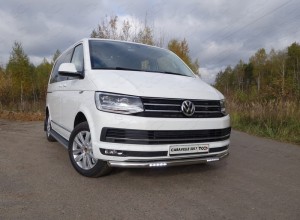 Обвес для VOLKSWAGEN Caravelle 2017- Защита передняя нижняя (с ДХО) 60,3 мм