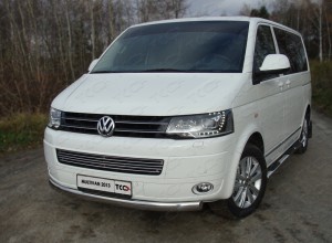 Обвес для VOLKSWAGEN Multivan (T5) 2010-2015 Защита передняя нижняя (овальная) 75х42 мм